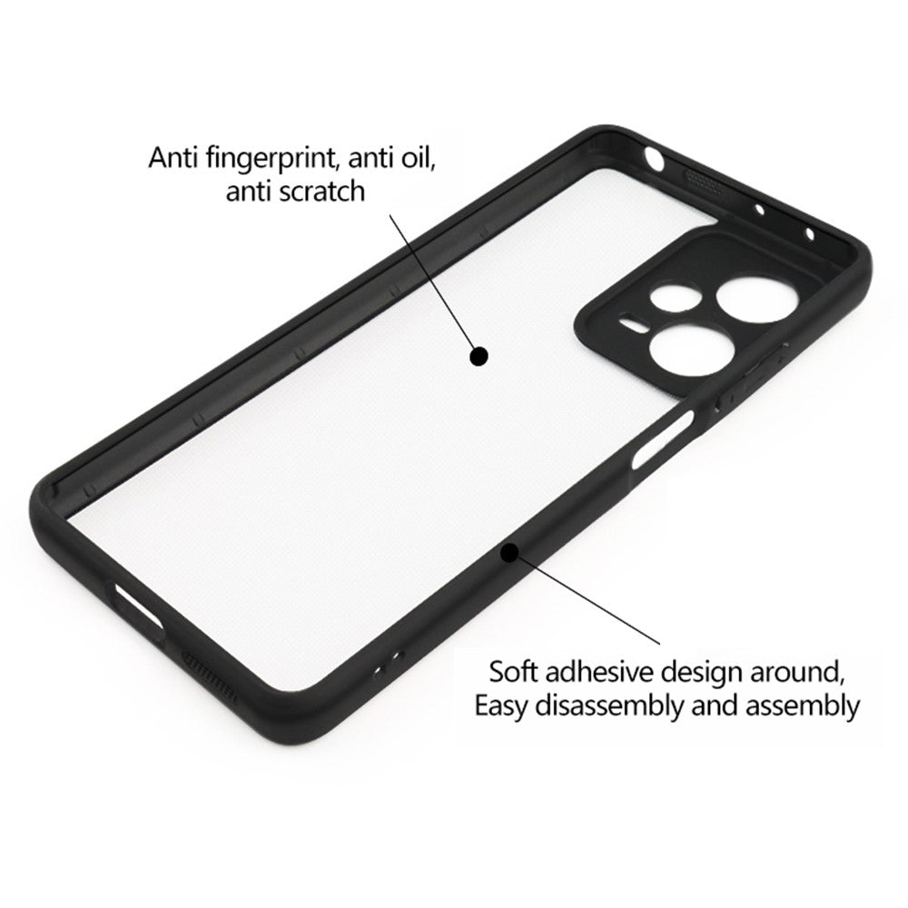 For Xiaomi Redmi Note 12 Pro+ 5G Transparent Cell Phone Case Flexible TPU + Hard PC Mobile Phone Case