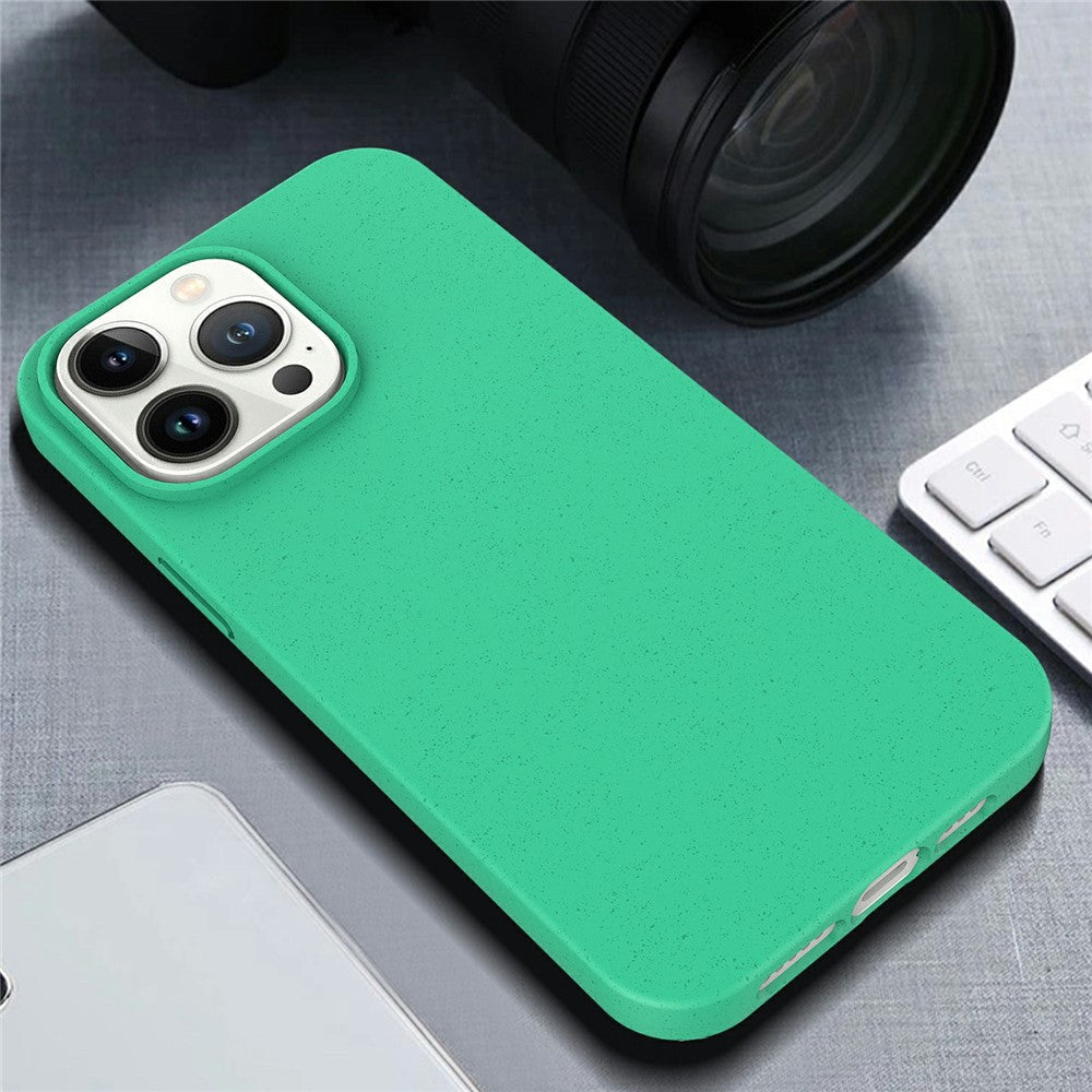 Til iPhone 15 Pro Starry Sky Series Mat telefoncover Hvedestrå+TPU Miljøvenligt bagcover