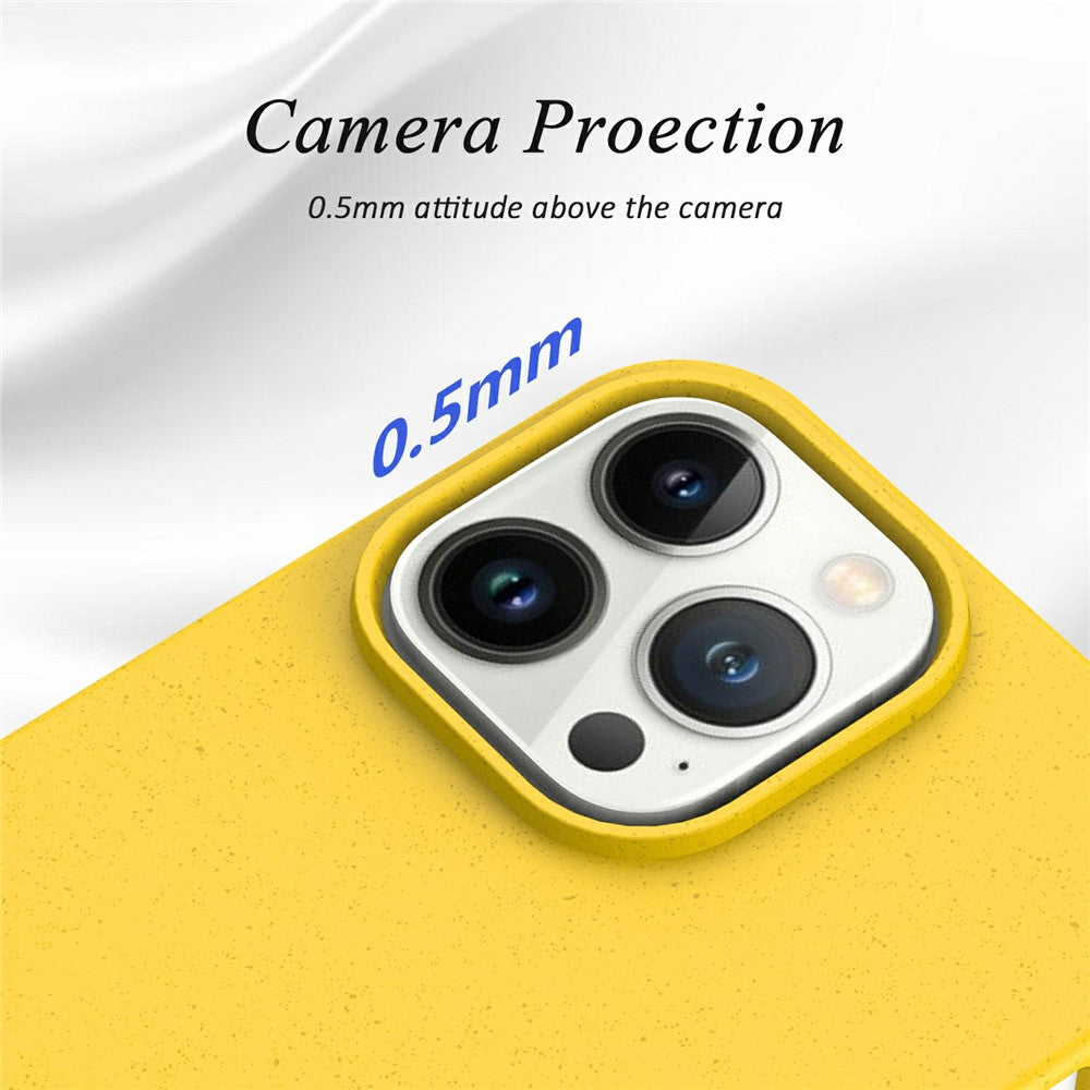 Til iPhone 15 Pro Starry Sky Series Mat telefoncover Hvedestrå+TPU Miljøvenligt bagcover