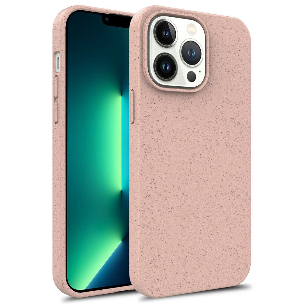 Til iPhone 15 Pro Starry Sky Series Mat telefoncover Hvedestrå+TPU Miljøvenligt bagcover