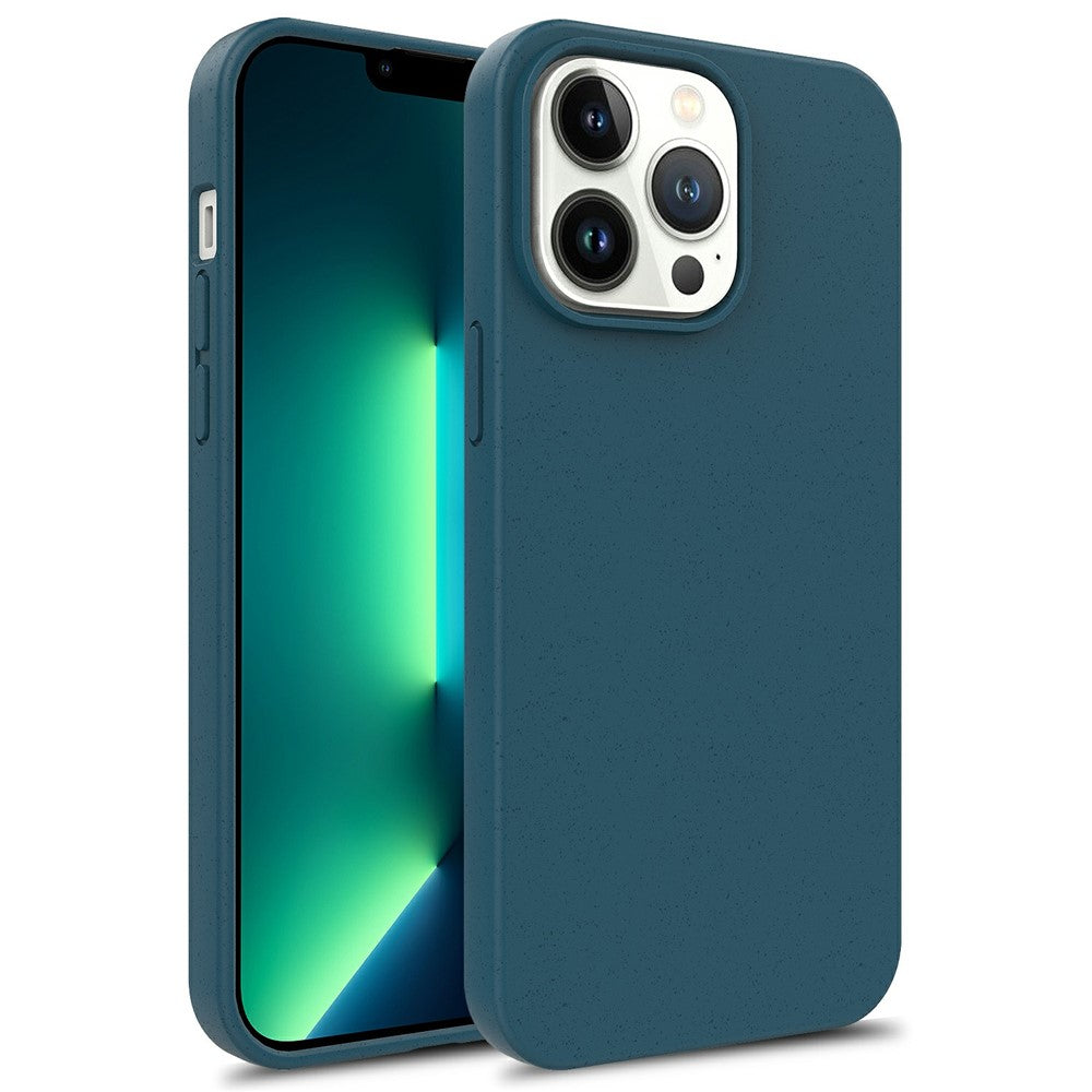 Til iPhone 15 Pro Starry Sky Series Mat telefoncover Hvedestrå+TPU Miljøvenligt bagcover