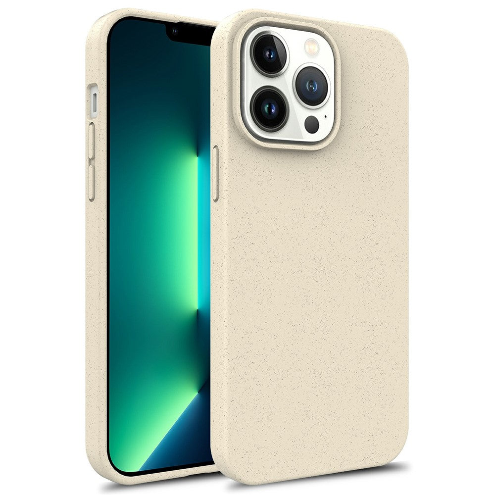 Til iPhone 15 Pro Starry Sky Series Mat telefoncover Hvedestrå+TPU Miljøvenligt bagcover