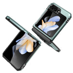 Samsung Galaxy Z Flip5 5G Armor Series PC + TPU Fallskyddande mobilskal Metallstativ