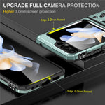 Samsung Galaxy Z Flip5 5G Armor Series PC + TPU Fallskyddande mobilskal Metallstativ