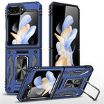Samsung Galaxy Z Flip5 5G Armor Series PC + TPU Fallskyddande mobilskal Metallstativ