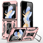 Samsung Galaxy Z Flip5 5G Armor Series PC + TPU Fallskyddande mobilskal Metallstativ