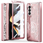 Mechanical Legend Series For Samsung Galaxy Z Fold5 5G Electroplating Phone Case All-Inclusive PC Cover with Tempered Glass Film