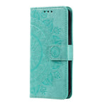 Stand Cover for Xiaomi Redmi 12 4G PU Leather Mandala Flower Imprint Wallet Phone Case with Strap
