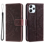 Stand Cover for Xiaomi Redmi 12 4G PU Leather Mandala Flower Imprint Wallet Phone Case with Strap