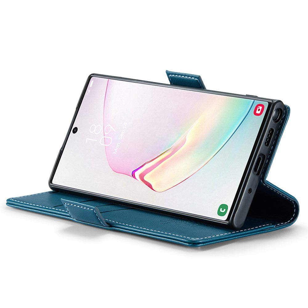 For Samsung Galaxy Note 10 Plus 4G Leather Case CASEME 023 RFID Blocking 3 Card Slot Mobile Cover