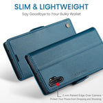 For Samsung Galaxy Note 10 Plus 4G Leather Case CASEME 023 RFID Blocking 3 Card Slot Mobile Cover