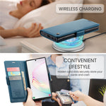 For Samsung Galaxy Note 10 Plus 4G Leather Case CASEME 023 RFID Blocking 3 Card Slot Mobile Cover