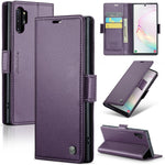 For Samsung Galaxy Note 10 Plus 4G Leather Case CASEME 023 RFID Blocking 3 Card Slot Mobile Cover