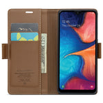 CASEME 023-serien för Samsung Galaxy A40 RFID-blockerande PU-läderfodral med stativ, plånbok och fallskydd