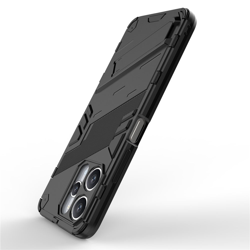 For Xiaomi Redmi 12 4G / 12 5G (Global) / Poco M6 Pro 5G Anti-drop Protective Phone Case Kickstand PC+TPU Phone Cover
