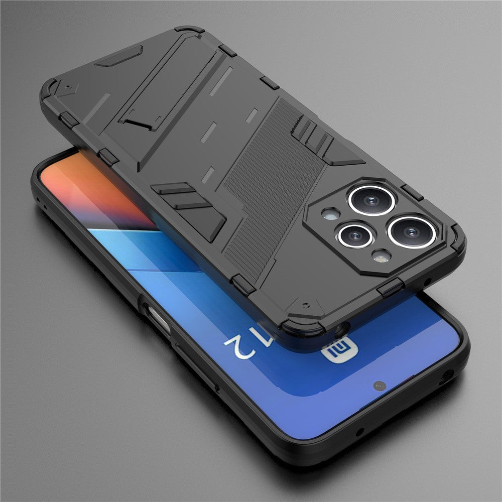 For Xiaomi Redmi 12 4G / 12 5G (Global) / Poco M6 Pro 5G Anti-drop Protective Phone Case Kickstand PC+TPU Phone Cover