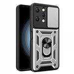 For Xiaomi Redmi 12 4G Rear Lens Protection Anti-drop Phone Case PC+TPU Cover with Kickstand