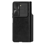 NILLKIN Qin Pro-serien för Samsung Galaxy Z Fold5 5G PU-läderfodral med glidande kameraskydd och pennfack