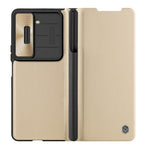 NILLKIN Qin Pro-serien för Samsung Galaxy Z Fold5 5G PU-läderfodral med glidande kameraskydd och pennfack