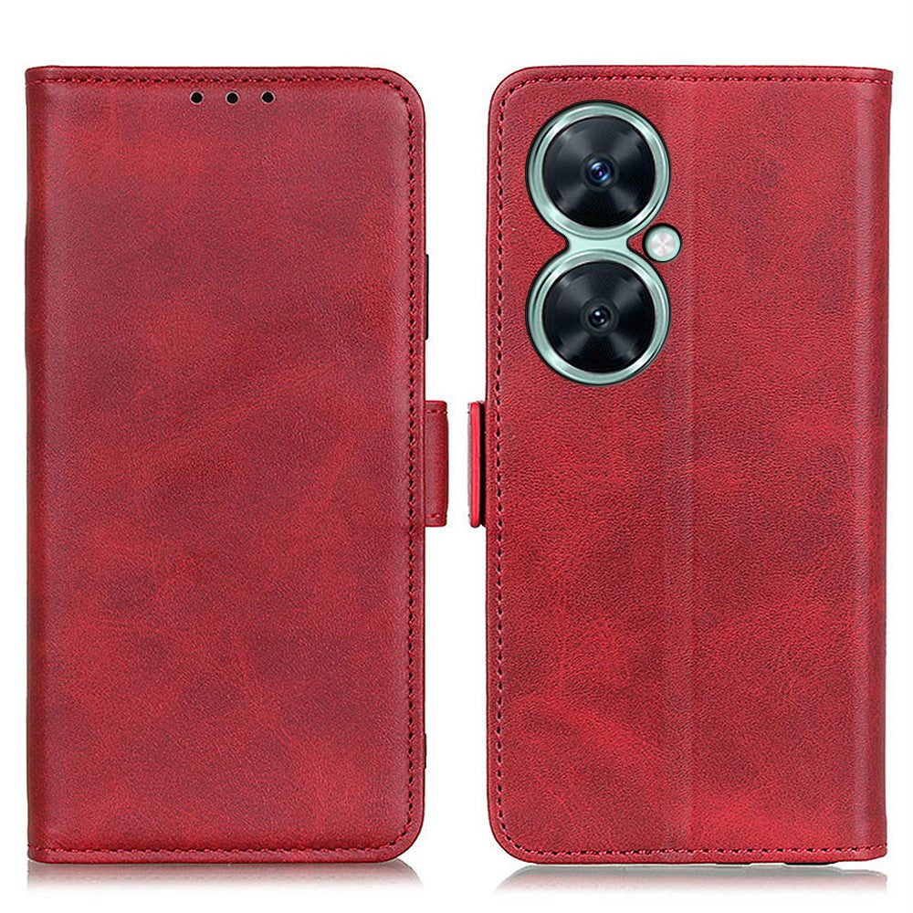 Huawei nova 11i / Enjoy 60 Pro / Maimang 20 mobilskal i kohudtextur, PU-läder, plånboksfodral