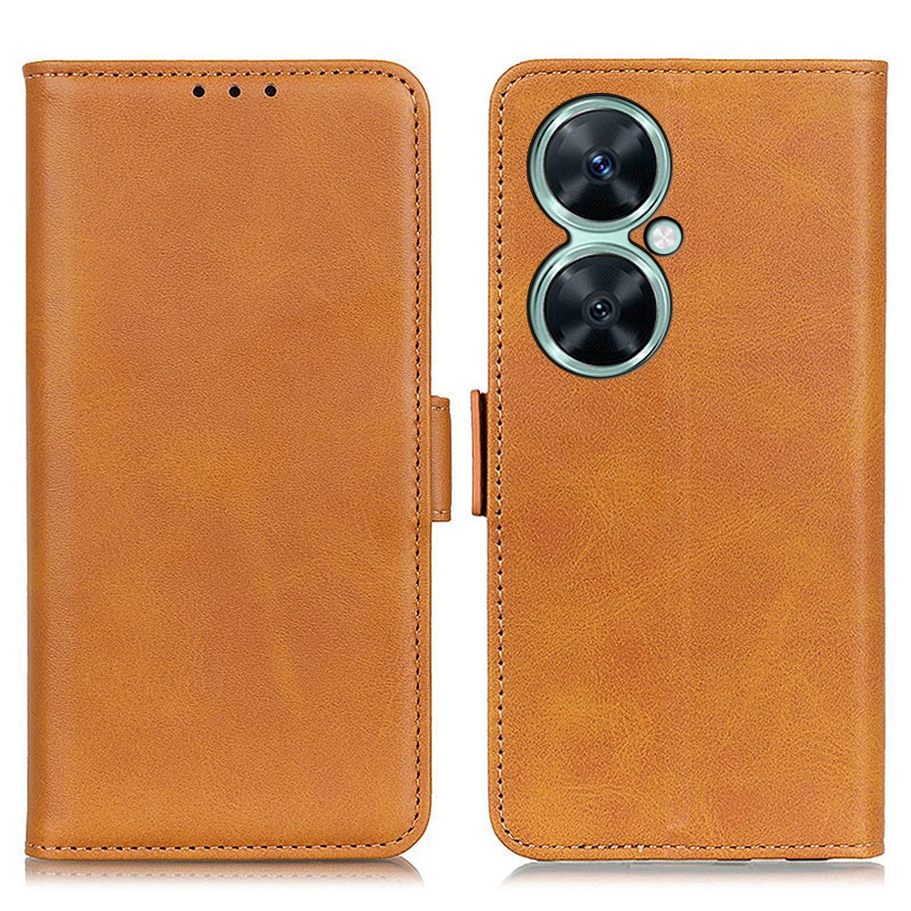 For Huawei nova 11i / Enjoy 60 Pro / Maimang 20 Cowhide Texture Phone Case PU Leather Wallet Stand Cover
