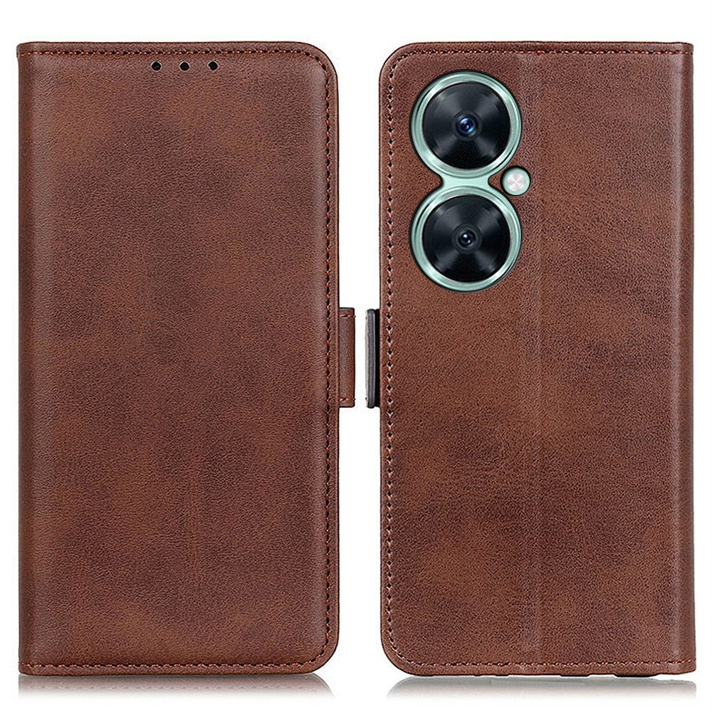 Huawei nova 11i / Enjoy 60 Pro / Maimang 20 mobilskal i kohudtextur, PU-läder, plånboksfodral