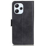 For Xiaomi Redmi 12 4G Flip Wallet Case PU Leather Cowhide Texture Stand Protective Phone Cover