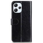 Xiaomi Redmi 12 4G PU-läderflipfodral Crazy Horse Texture Stand-plånbok