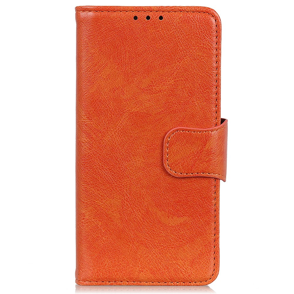 For Samsung Galaxy S23 FE Nappa Texture Split Leather Wallet Case Anti-drop Phone Cover with Stand