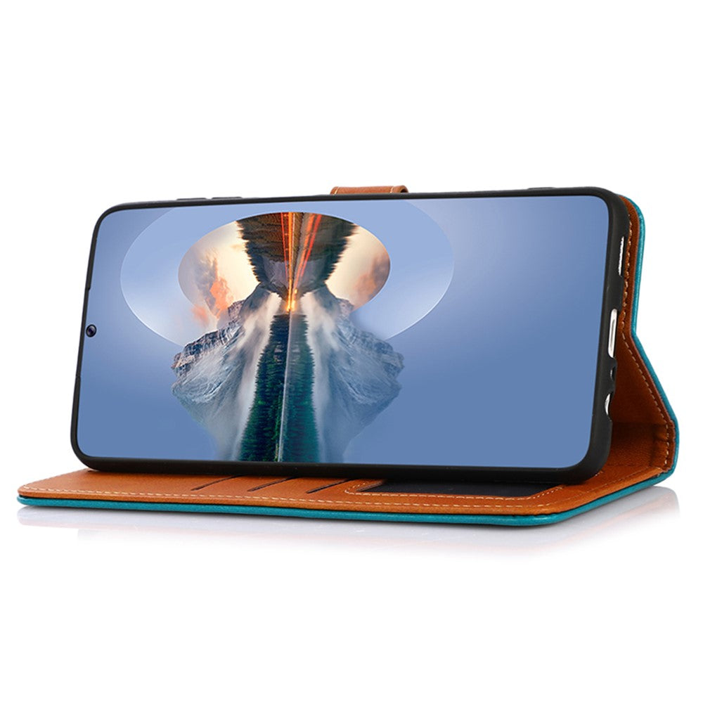KHAZNEH For Samsung Galaxy S23 FE Stand Phone Cover Cowhide Texture Wallet PU Leather Case