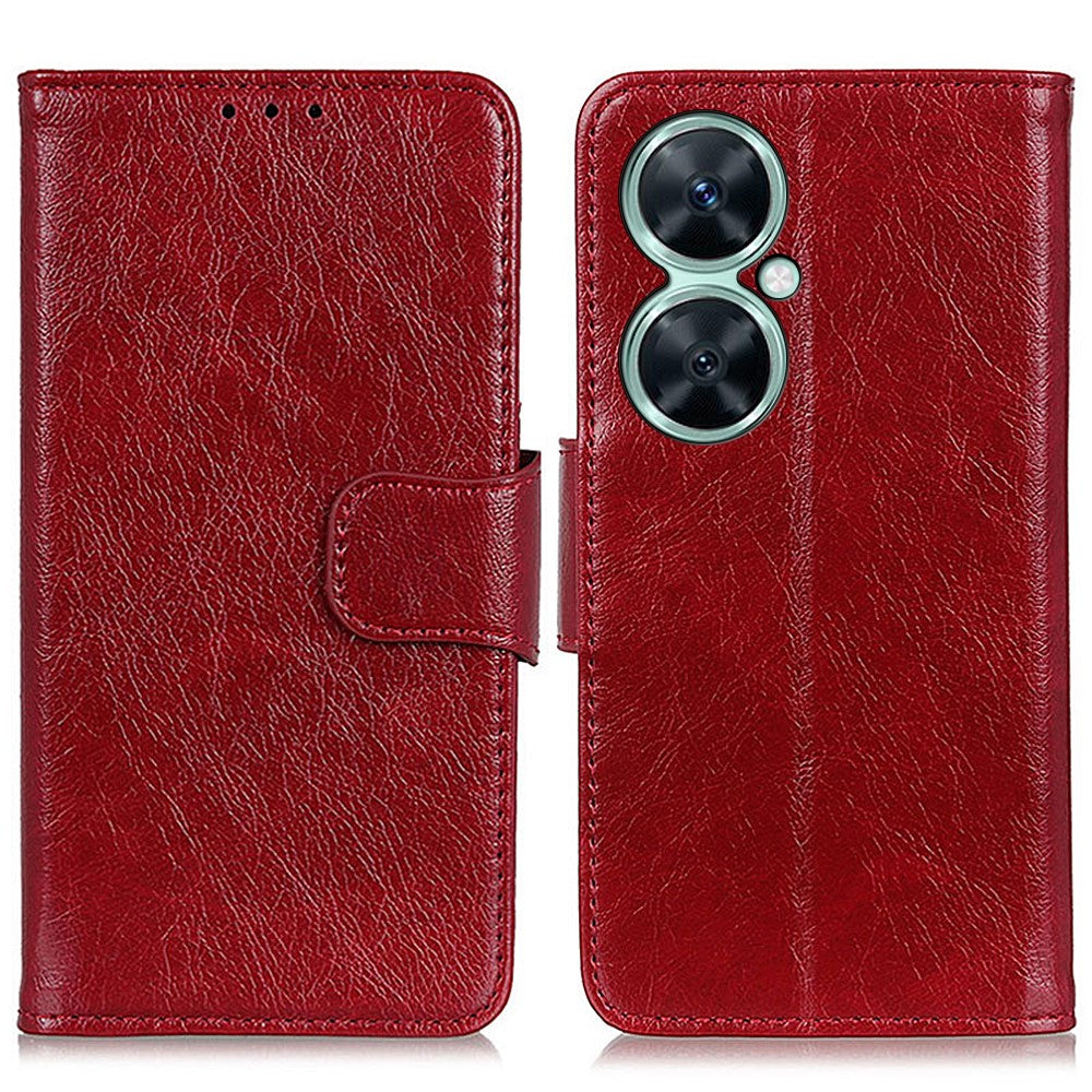 For Huawei nova 11i / Enjoy 60 Pro / Maimang 20 Wallet Phone Case Nappa Texture Stand Split Leather Cover