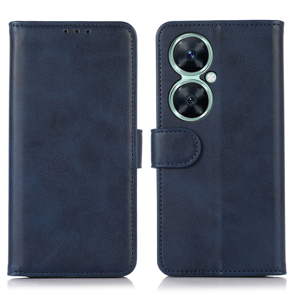 Huawei nova 11i / Enjoy 60 Pro / Maimang 20 PU-läder plånboksfodral med stativ, kohudtextur, mobilskal