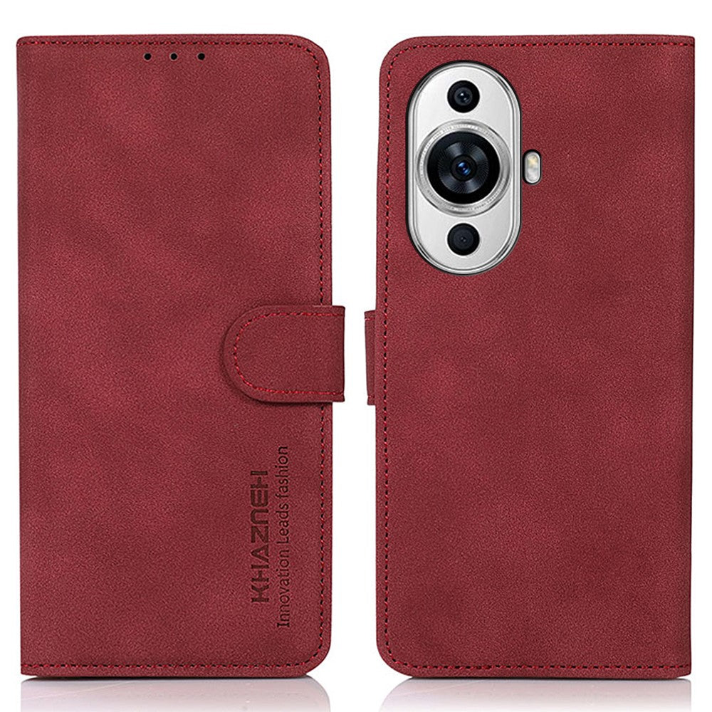 KHAZNEH För Huawei Nova 11 Pro / Nova 11 Ultra Texturerat PU-läder Plånboksfodral mobilstativ