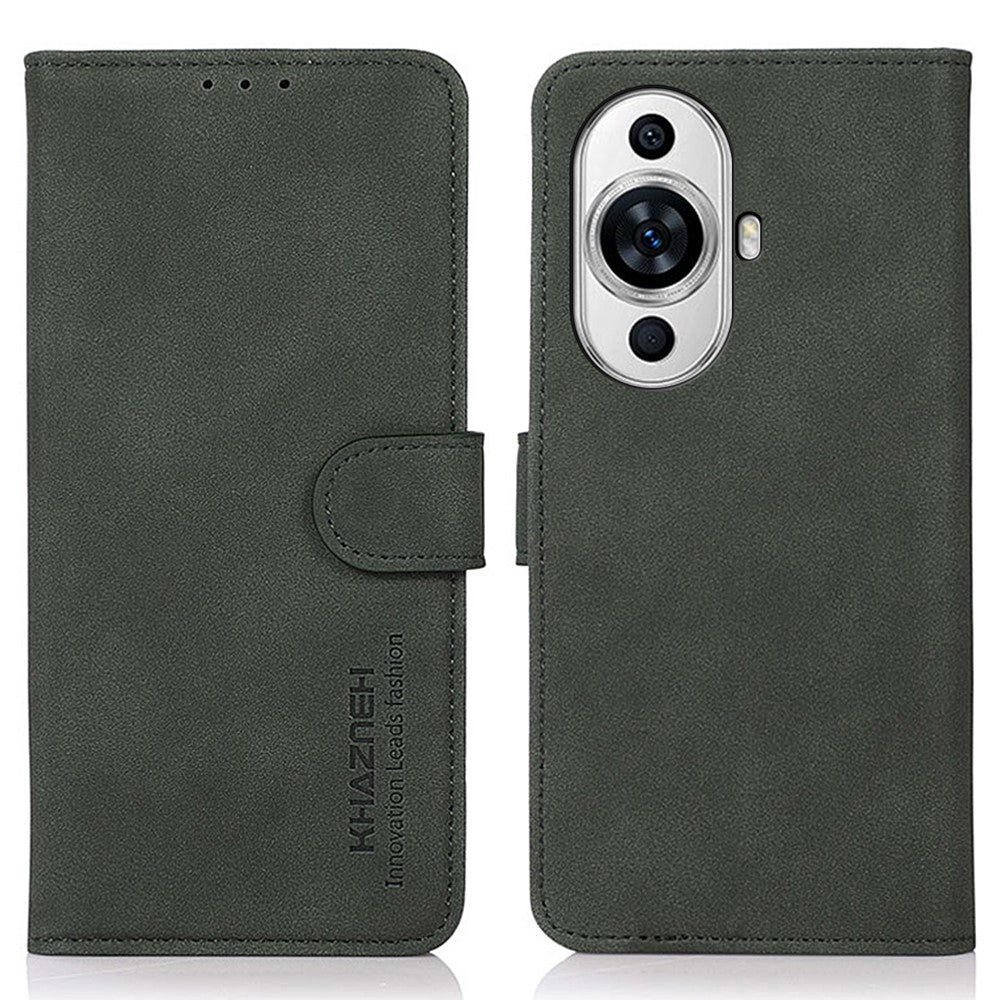 KHAZNEH För Huawei Nova 11 Pro / Nova 11 Ultra Texturerat PU-läder Plånboksfodral mobilstativ