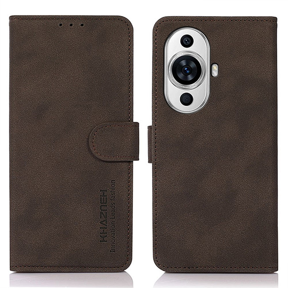 KHAZNEH För Huawei Nova 11 Pro / Nova 11 Ultra Texturerat PU-läder Plånboksfodral mobilstativ