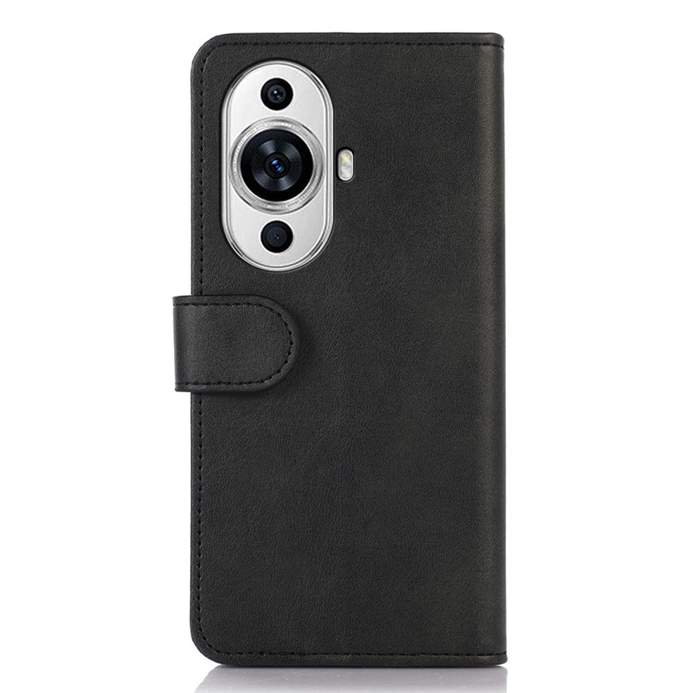 Huawei Nova 11 Pro / Nova 11 Ultra Plånboksfodral i kohud, PU-läder, stativfodral