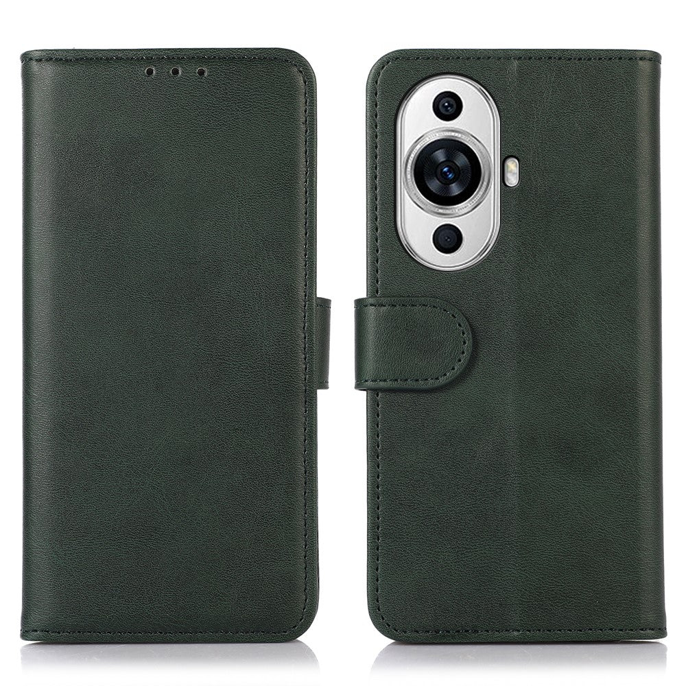 Huawei Nova 11 Pro / Nova 11 Ultra Plånboksfodral i kohud, PU-läder, stativfodral