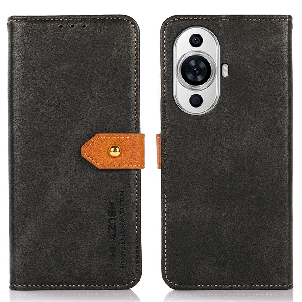 KHAZNEH For Huawei nova 11 / nova 12s 4G / nova 12 Lite 4G Cowhide Texture PU Leather Wallet Shell Cell Phone Stand Cover