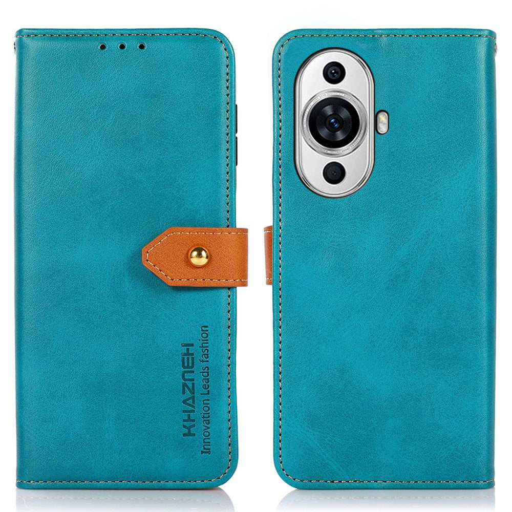 KHAZNEH For Huawei nova 11 / nova 12s 4G / nova 12 Lite 4G Cowhide Texture PU Leather Wallet Shell Cell Phone Stand Cover