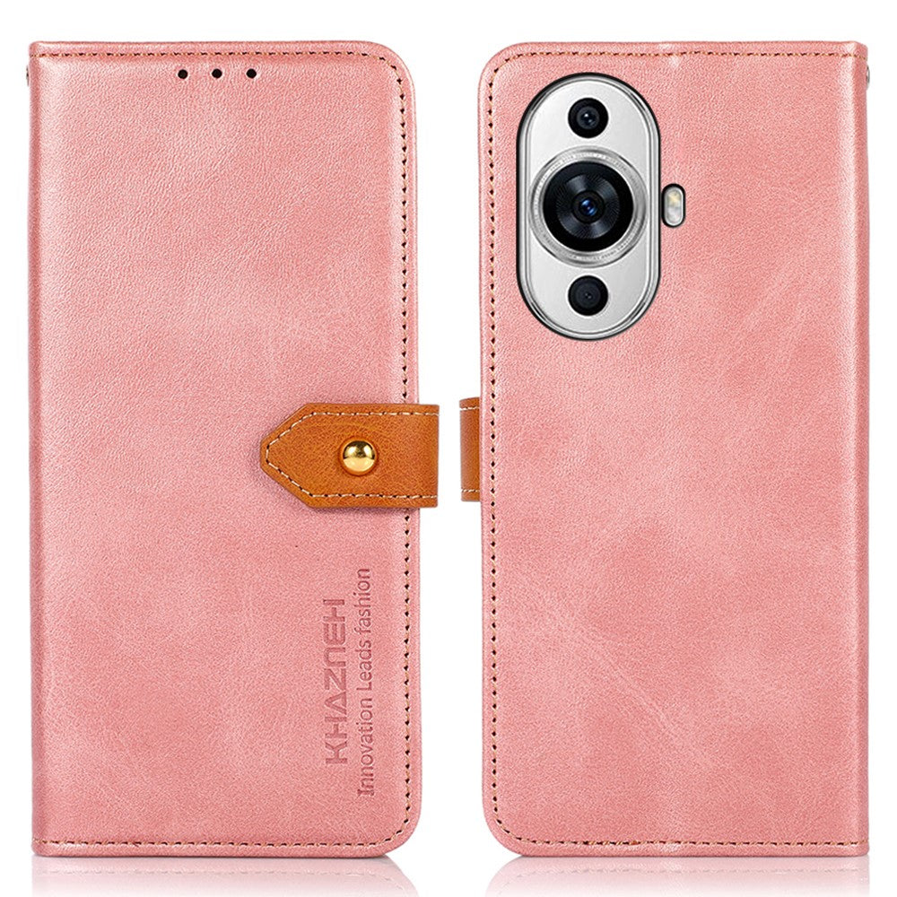 KHAZNEH For Huawei nova 11 / nova 12s 4G / nova 12 Lite 4G Cowhide Texture PU Leather Wallet Shell Cell Phone Stand Cover