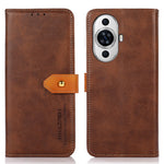 KHAZNEH For Huawei nova 11 / nova 12s 4G / nova 12 Lite 4G Cowhide Texture PU Leather Wallet Shell Cell Phone Stand Cover