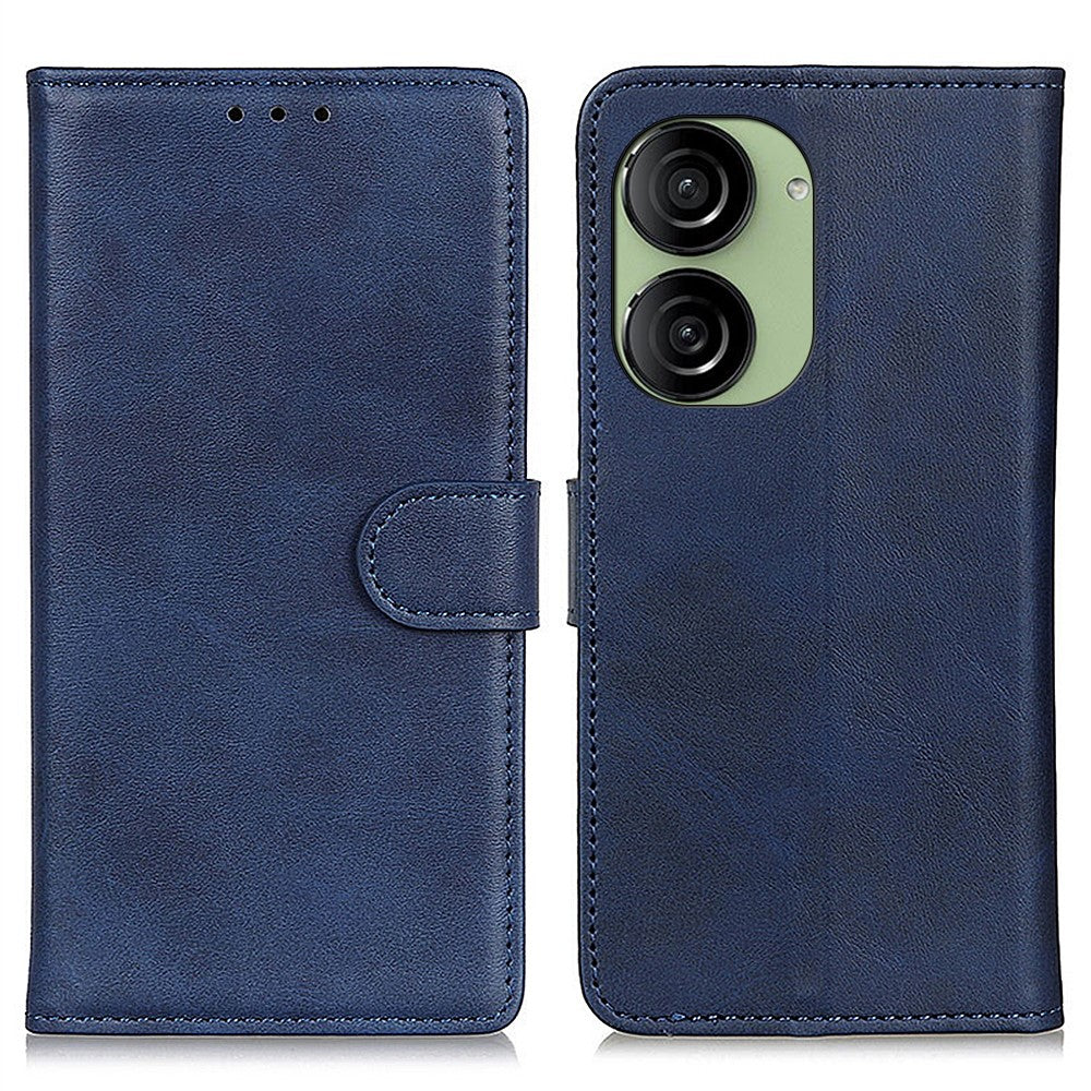 For Asus Zenfone 10 5G PU Leather Wallet Phone Case Cowhide Texture Flip Stand Cover
