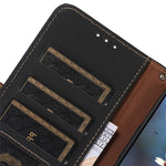 For Asus Zenfone 10 5G Silky Feeling Genuine Cow Leather Phone Cover RFID Blocking Wallet Stand Case