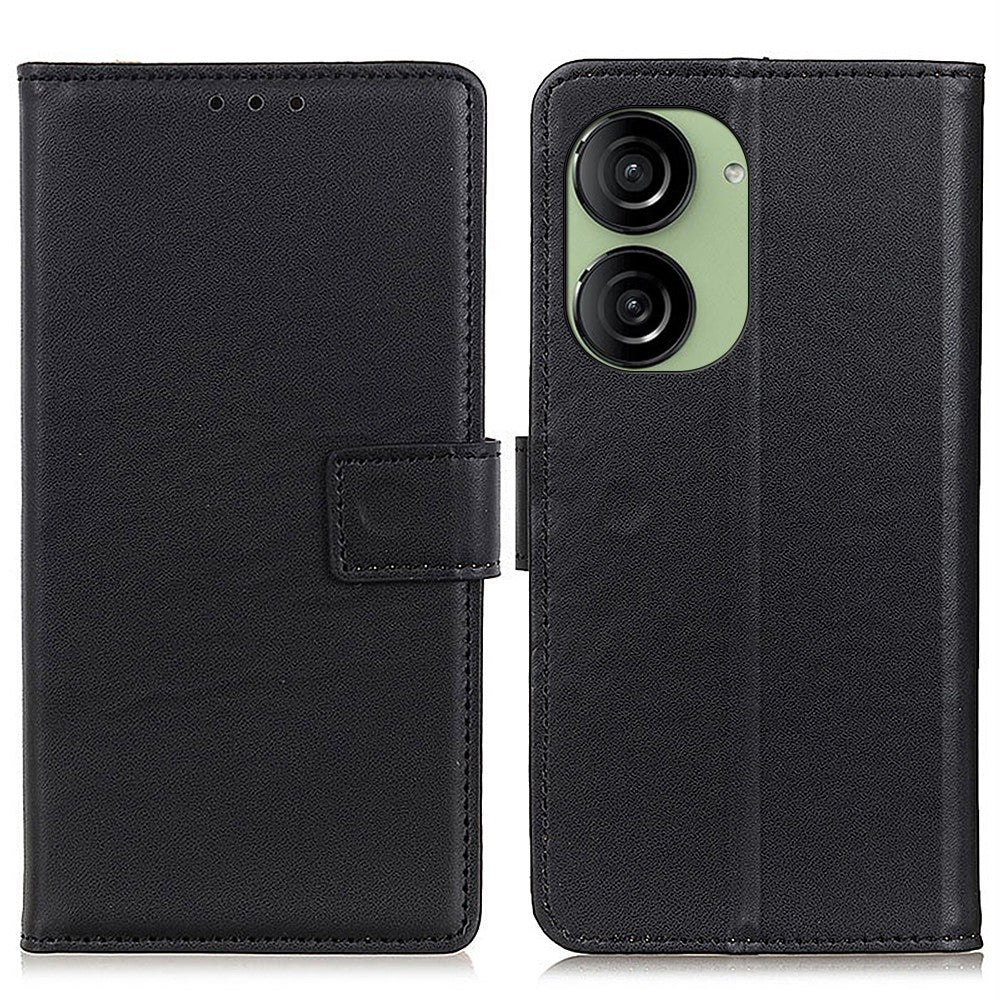 For Asus Zenfone 10 5G Textured PU Leather Cover Shockproof Wallet Stand Phone Case