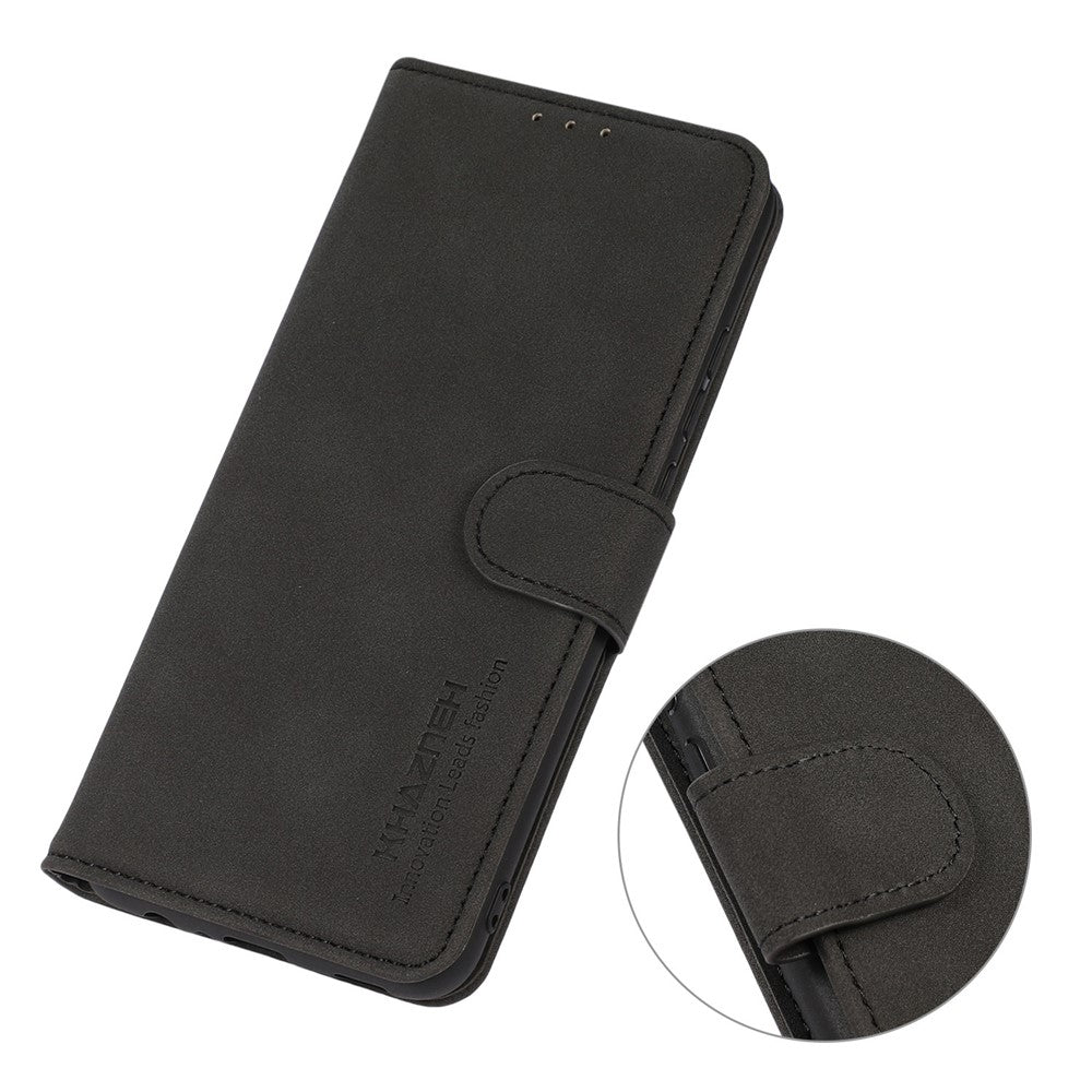 KHAZNEH For Xiaomi Redmi 12 4G Shockproof Phone Case Textured PU Leather Wallet Stand Cover