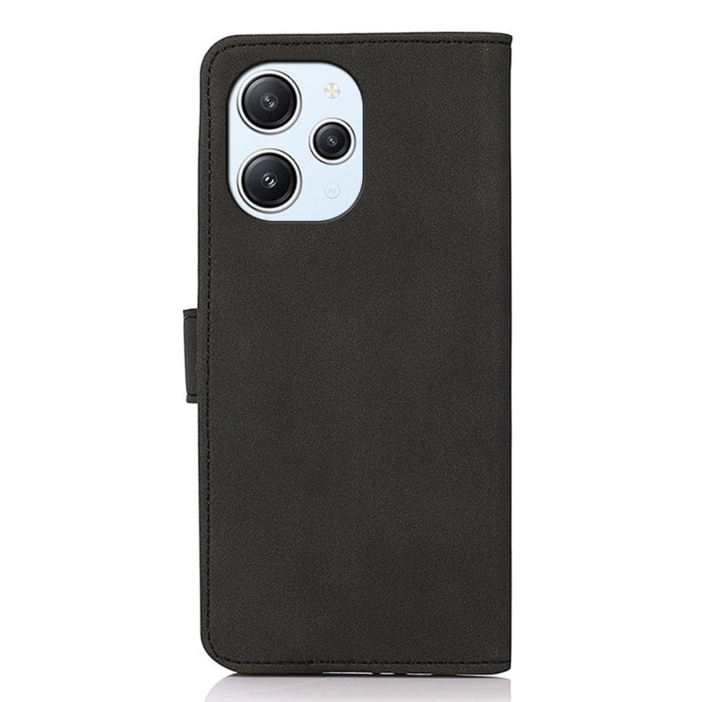 KHAZNEH For Xiaomi Redmi 12 4G Shockproof Phone Case Textured PU Leather Wallet Stand Cover