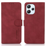 KHAZNEH For Xiaomi Redmi 12 4G Shockproof Phone Case Textured PU Leather Wallet Stand Cover