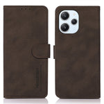 KHAZNEH For Xiaomi Redmi 12 4G Shockproof Phone Case Textured PU Leather Wallet Stand Cover