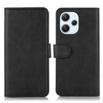 PU Leather Phone Case for Xiaomi Redmi 12 4G , Cowhide Texture Wallet Cover with Stand
