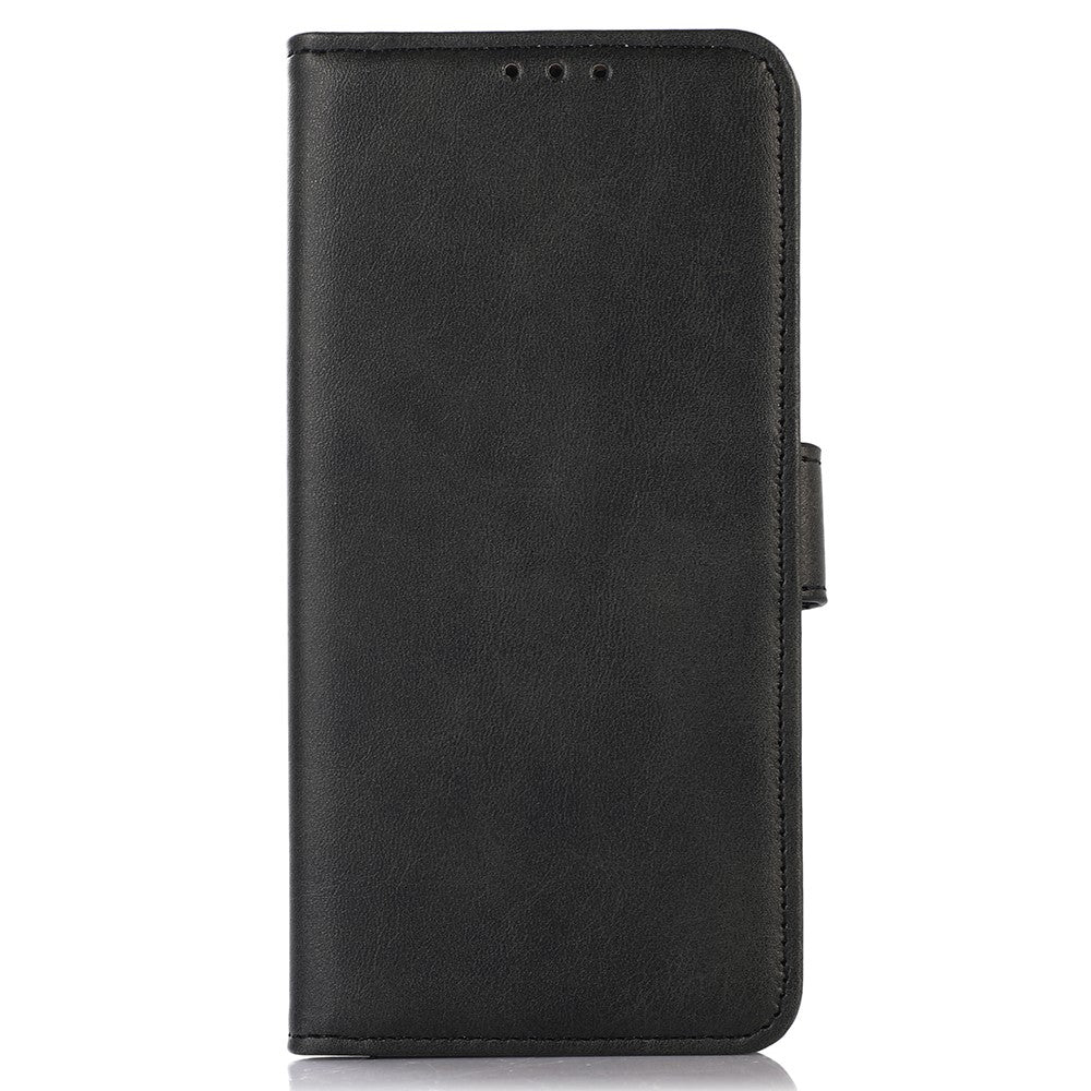 PU Leather Phone Case for Xiaomi Redmi 12 4G , Cowhide Texture Wallet Cover with Stand